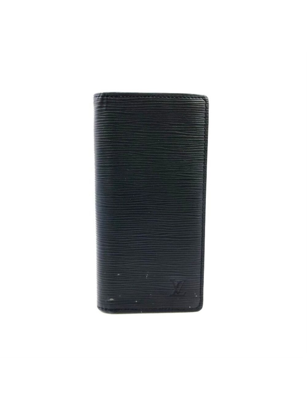 Louis Vuitton Portefeuille Brazza Epi Leather Black Blue Bifold Wallet